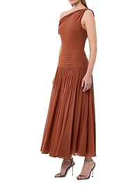 Reece Shirred Midi-Dress
