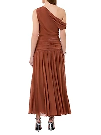 Reece Shirred Midi-Dress
