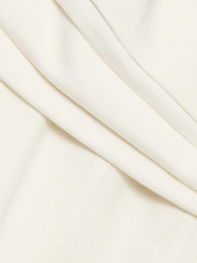 Ariana Linen-Blend Twist-Front Midi-Dress