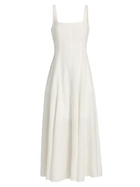 Athena Linen-Blend Paneled Maxi Dress