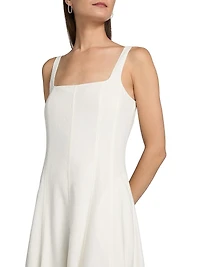 Athena Linen-Blend Paneled Maxi Dress