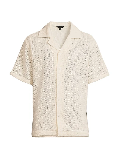 Leon Crochet Camp Shirt
