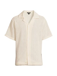 Leon Crochet Camp Shirt