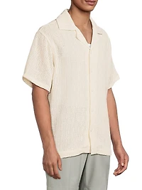 Leon Crochet Camp Shirt