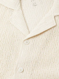 Leon Crochet Camp Shirt