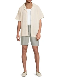 Leon Crochet Camp Shirt