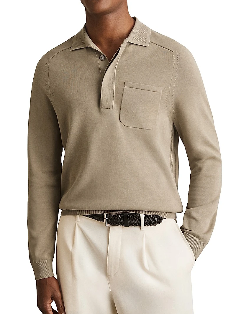 Clinton Long-Sleeve Polo Shirt