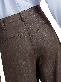 Sparkling No Fade Denim Loose Curved Trousers
