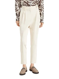 Viscose and Wool Stretch Twill Equestrian Trousers