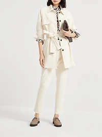 Viscose and Wool Stretch Twill Equestrian Trousers