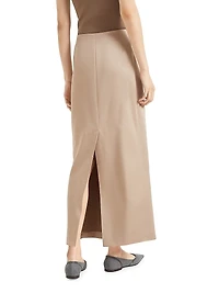 Satin Cady Long Column Skirt