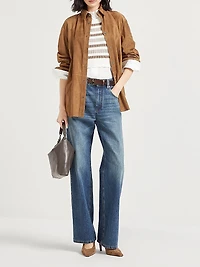 Sparkling Striped Cotton Knit Top