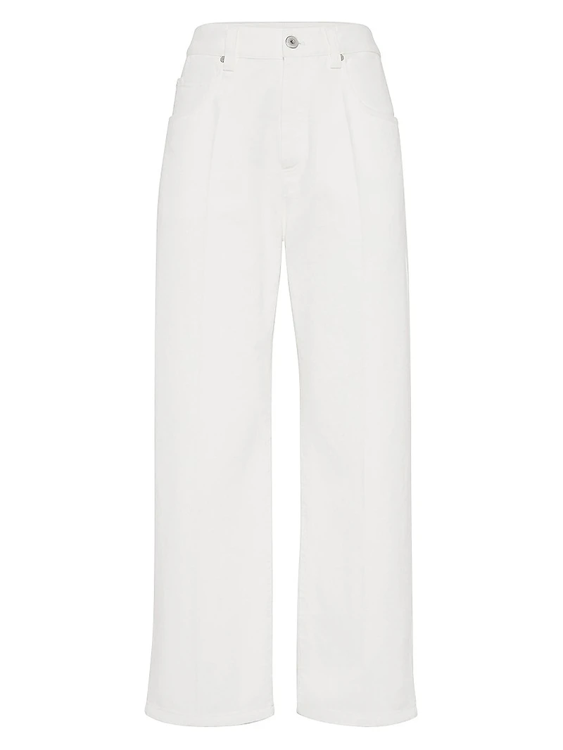 Dyed Denim Contemporary Square Trousers