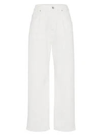 Dyed Denim Contemporary Square Trousers