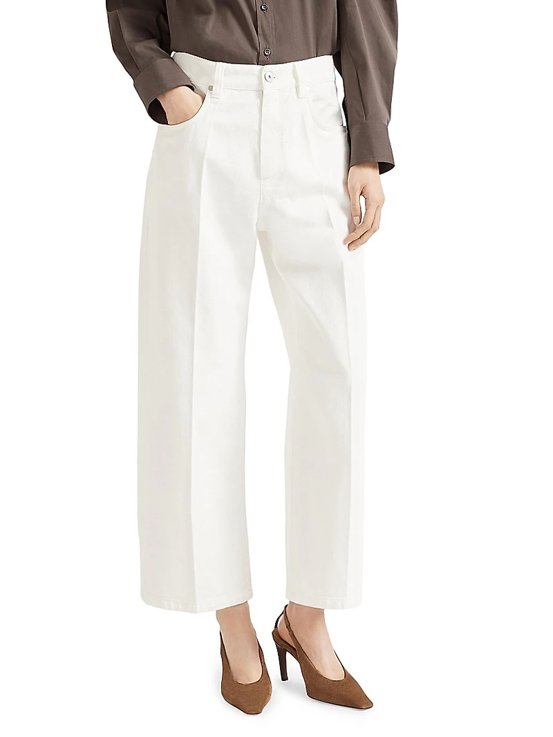 Dyed Denim Contemporary Square Trousers