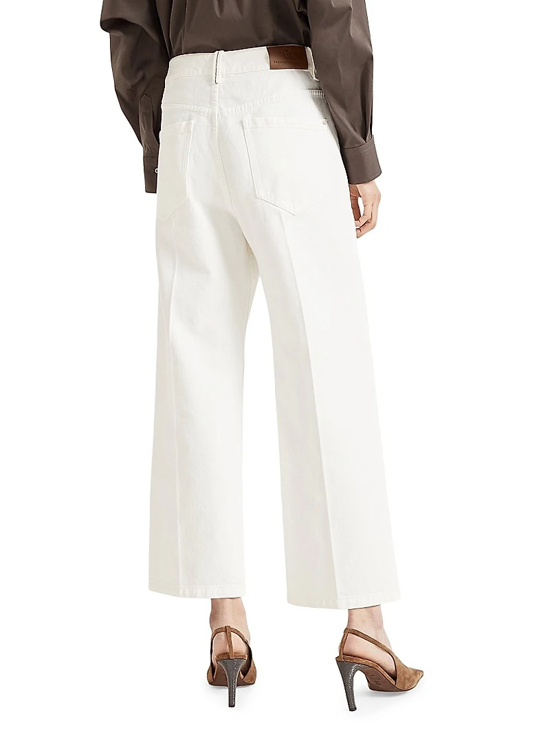 Dyed Denim Contemporary Square Trousers