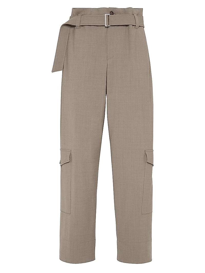 Tropical Luxury Wool Utility Trousers