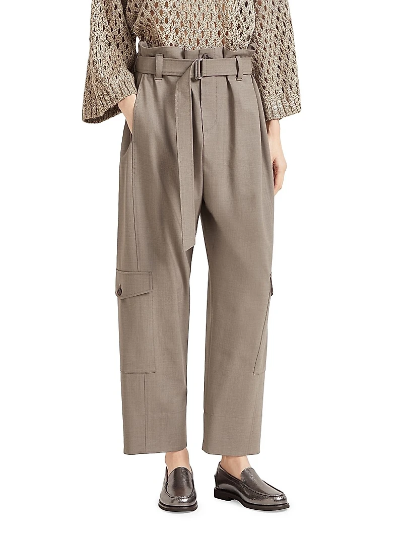 Tropical Luxury Wool Utility Trousers