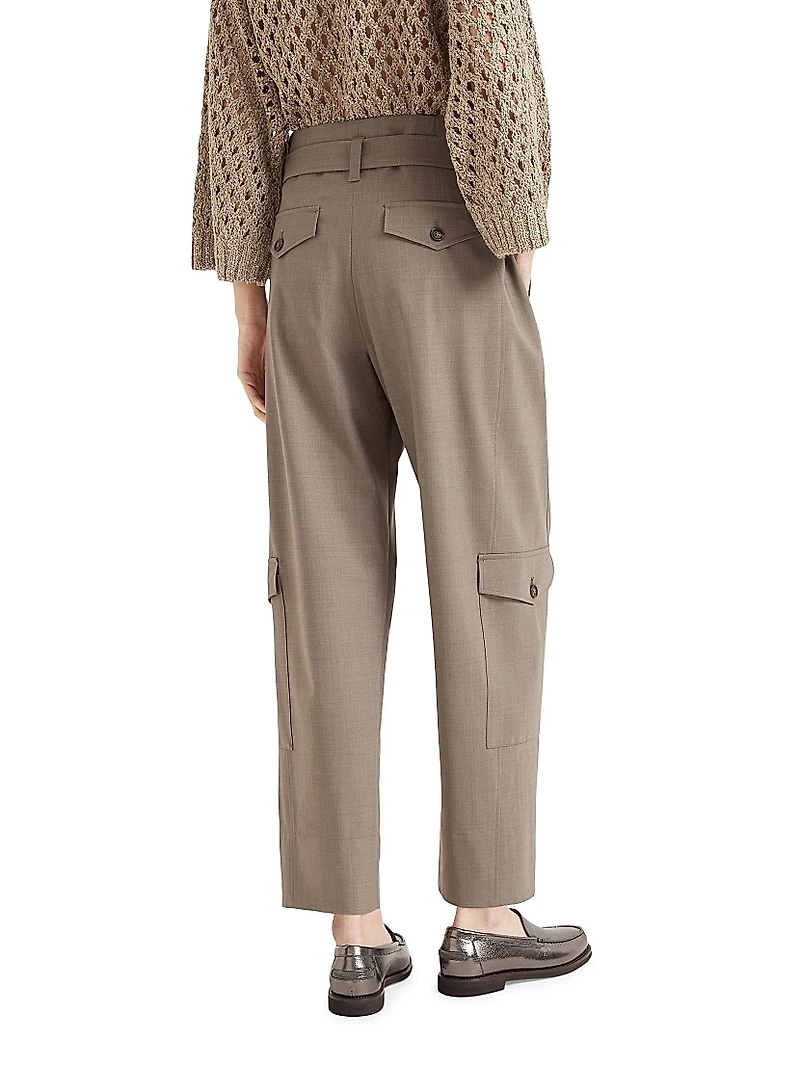 Tropical Luxury Wool Utility Trousers