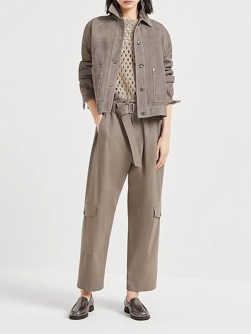 Tropical Luxury Wool Utility Trousers