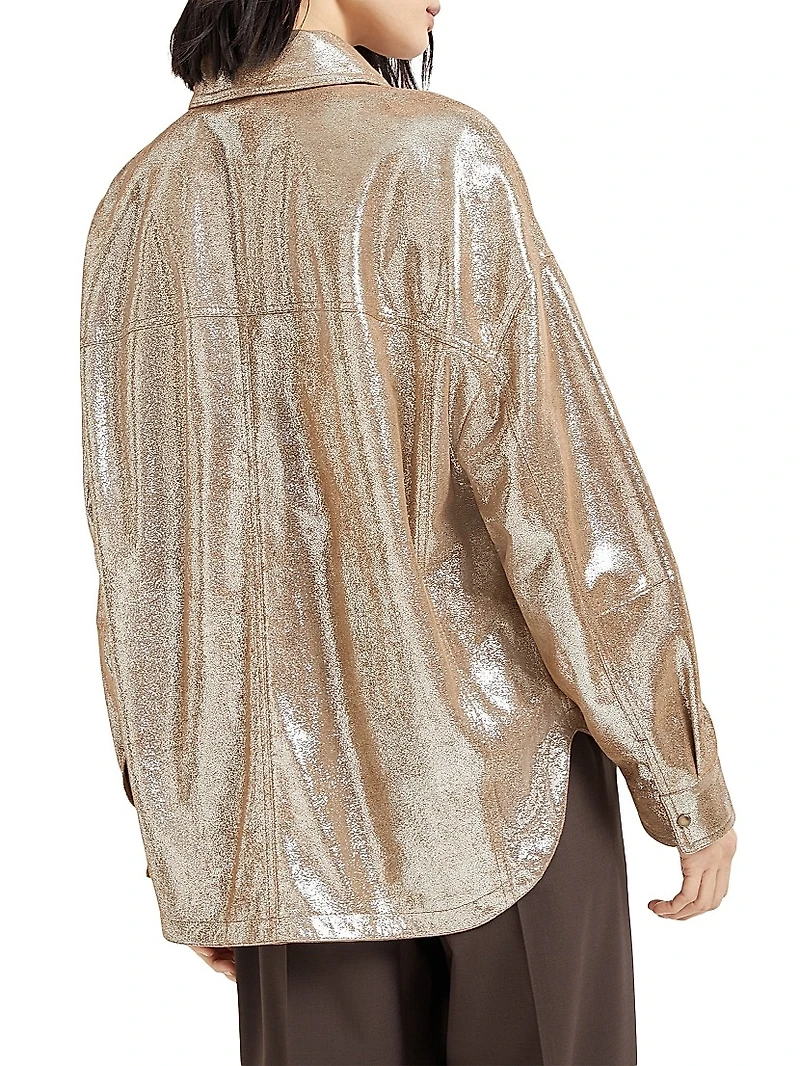 Lame Nappa Leather Shirt