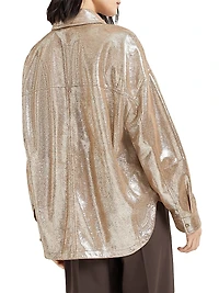 Lame Nappa Leather Shirt