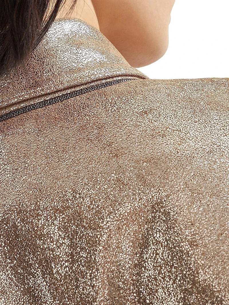 Lame Nappa Leather Shirt