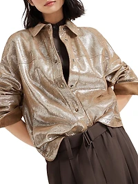 Lame Nappa Leather Shirt