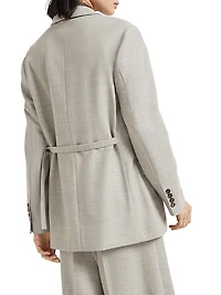 Virgin Wool Fluid Crepe Twill Blazer