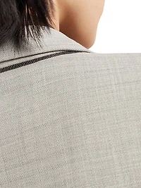 Virgin Wool Fluid Crepe Twill Blazer