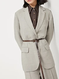 Virgin Wool Fluid Crepe Twill Blazer