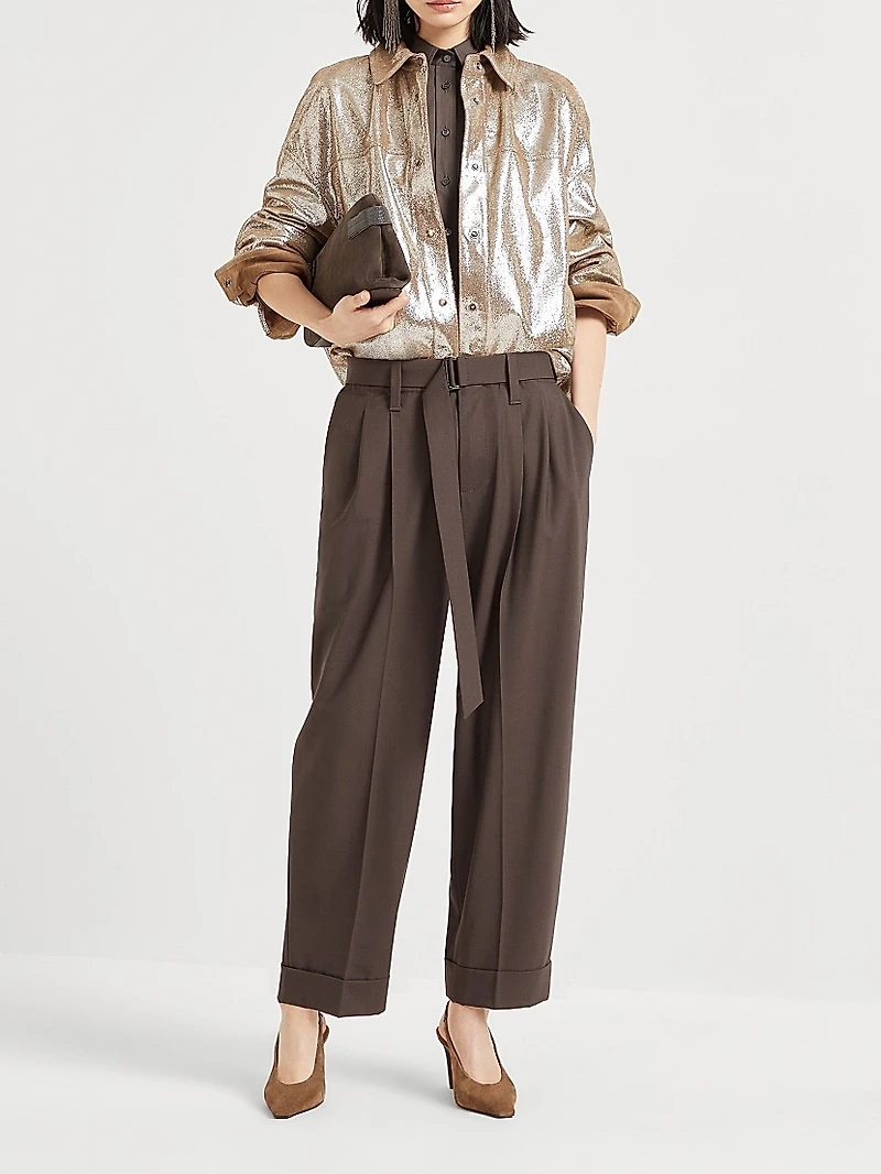 Tropical Luxury Wool Baggy Sartorial Trousers