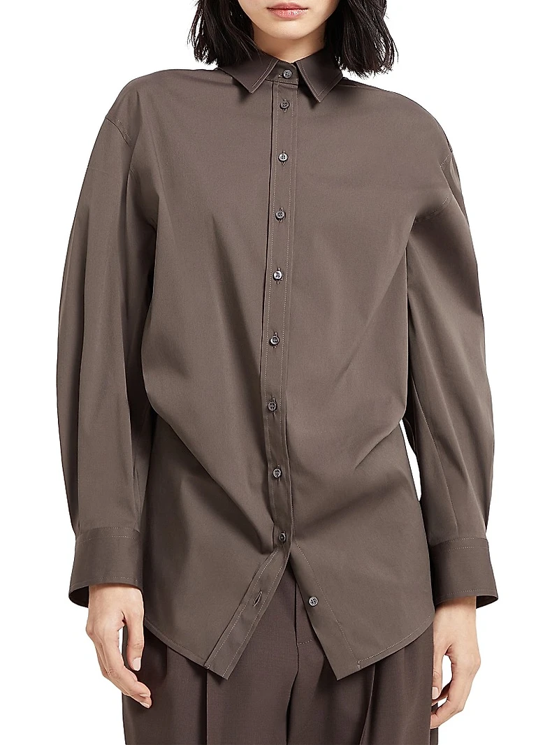 Stretch Cotton Poplin Shirt