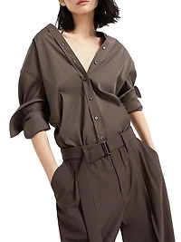 Stretch Cotton Poplin Shirt