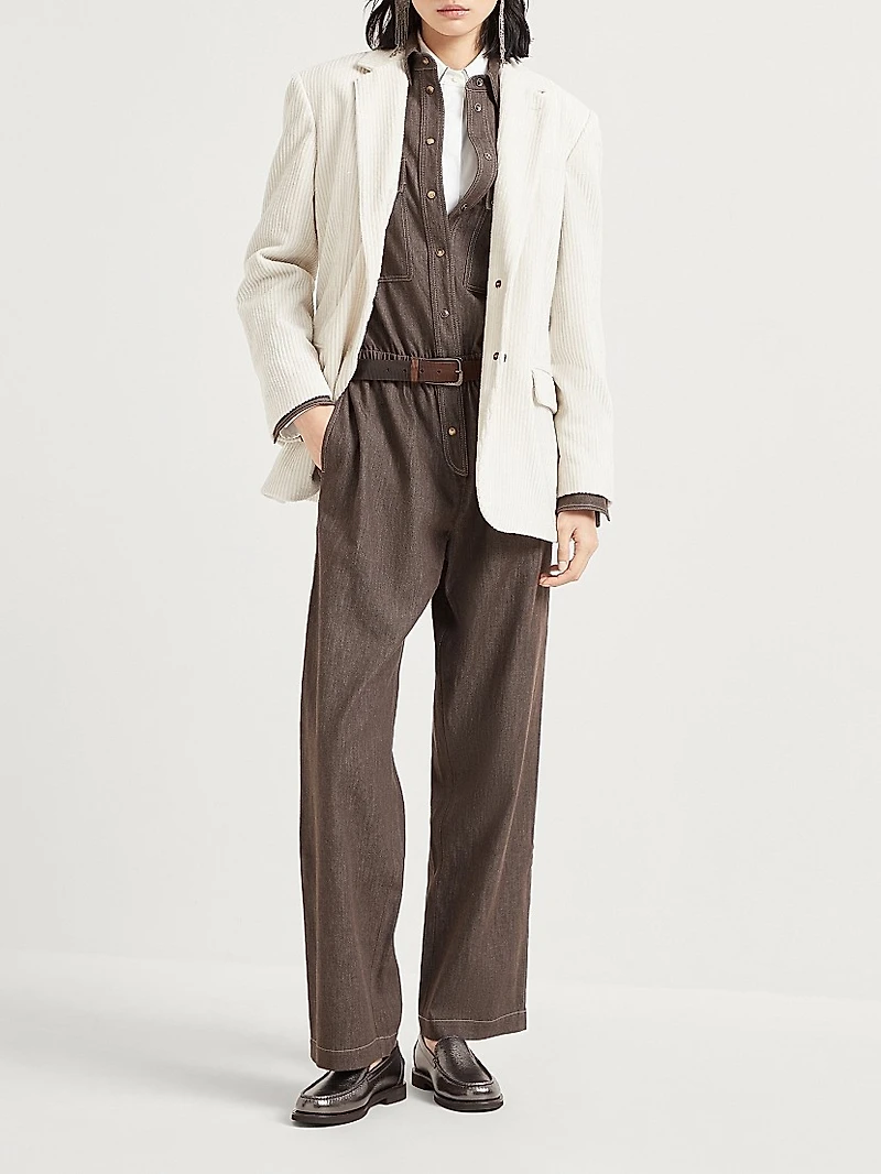 Lightweight No Fade Denim Jumpsuit