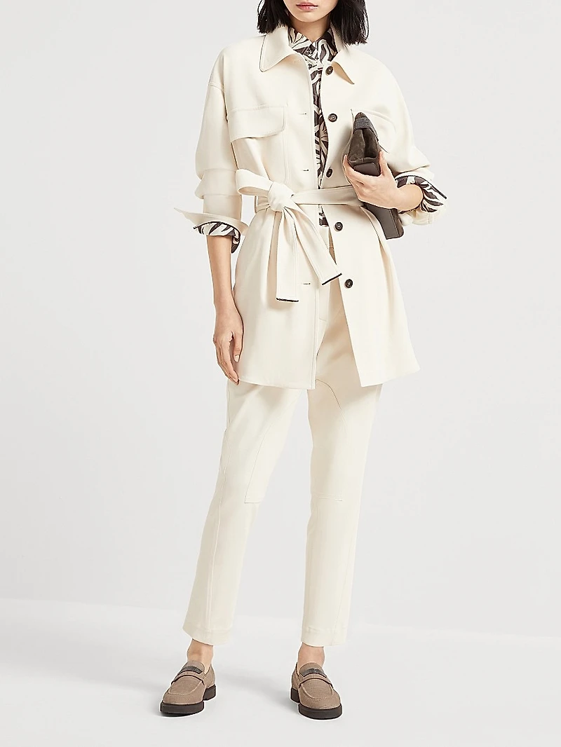 Silk Floral Print Pongee Shirt