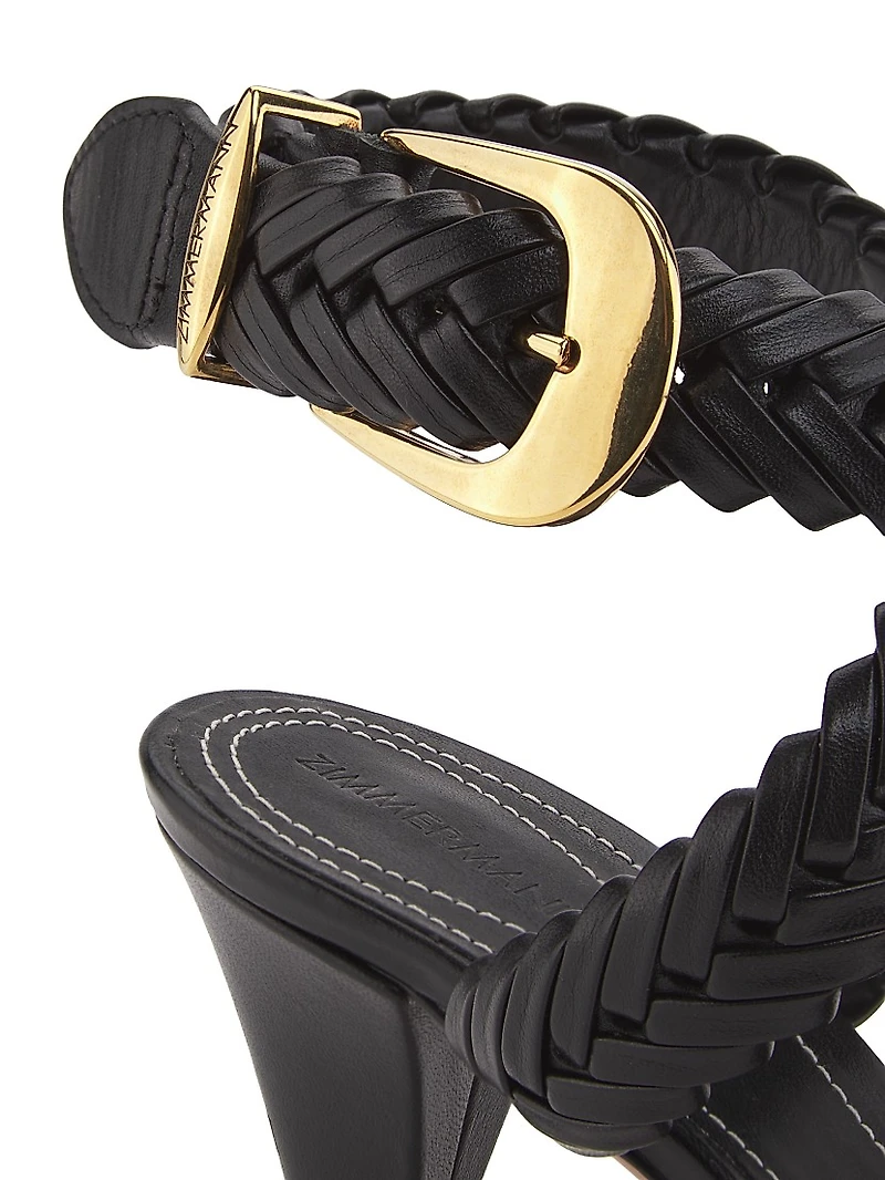Helix Woven Leather Sandals