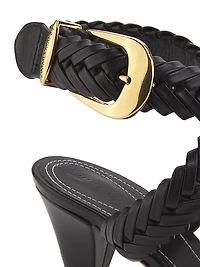 Helix Woven Leather Sandals