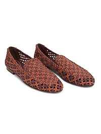 Helix Woven Leather Loafers