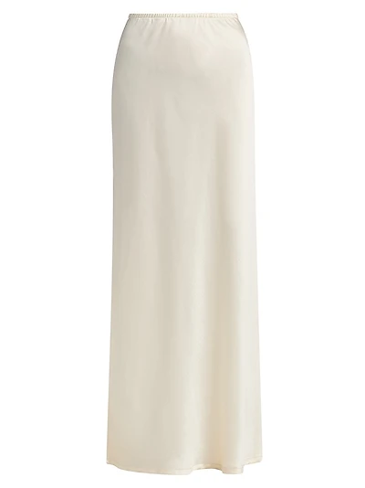 Barb Satin Bias Maxi Skirt