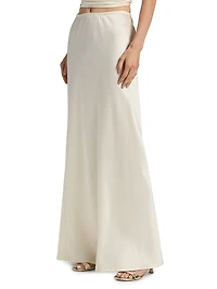 Barb Satin Bias Maxi Skirt