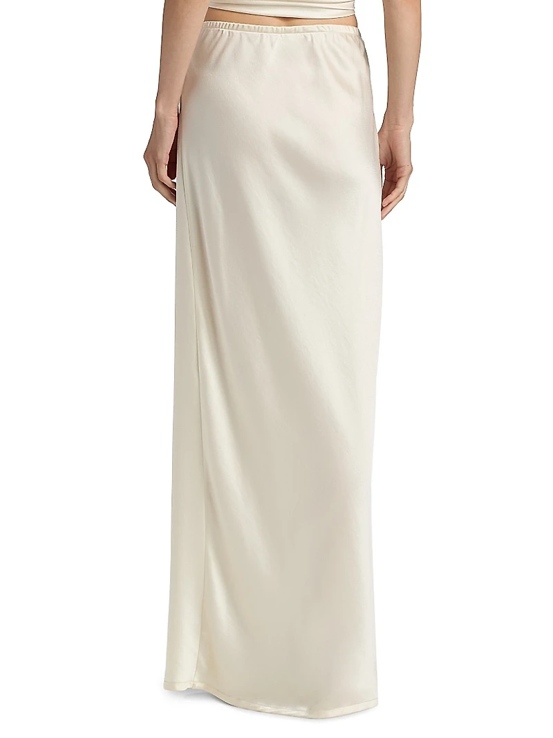 Barb Satin Bias Maxi Skirt