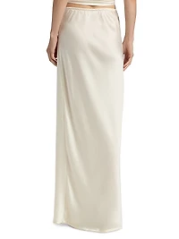 Barb Satin Bias Maxi Skirt