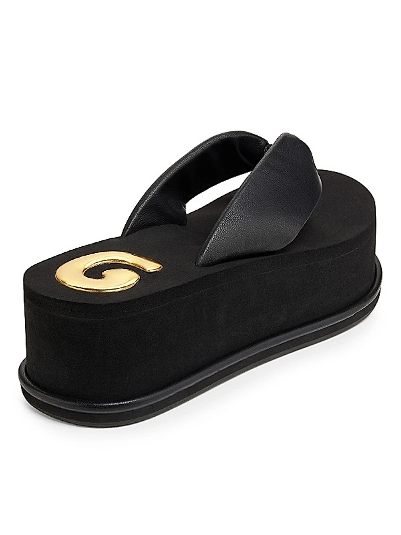 Leather Platform Sandals