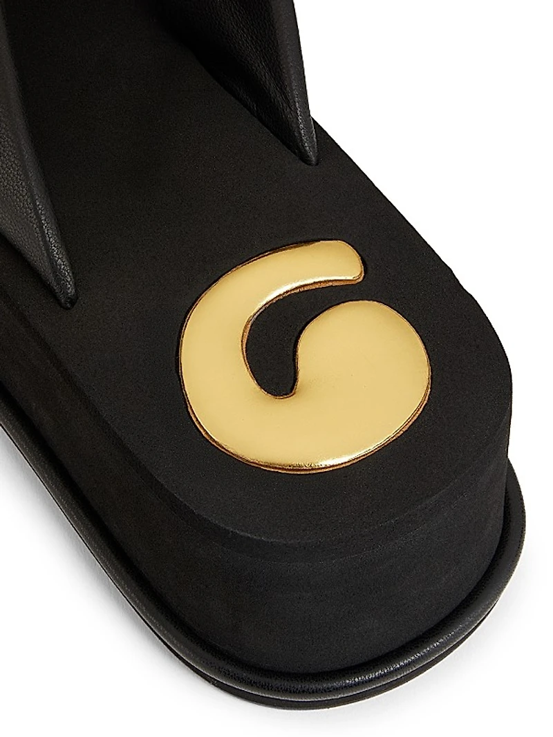 Leather Platform Sandals