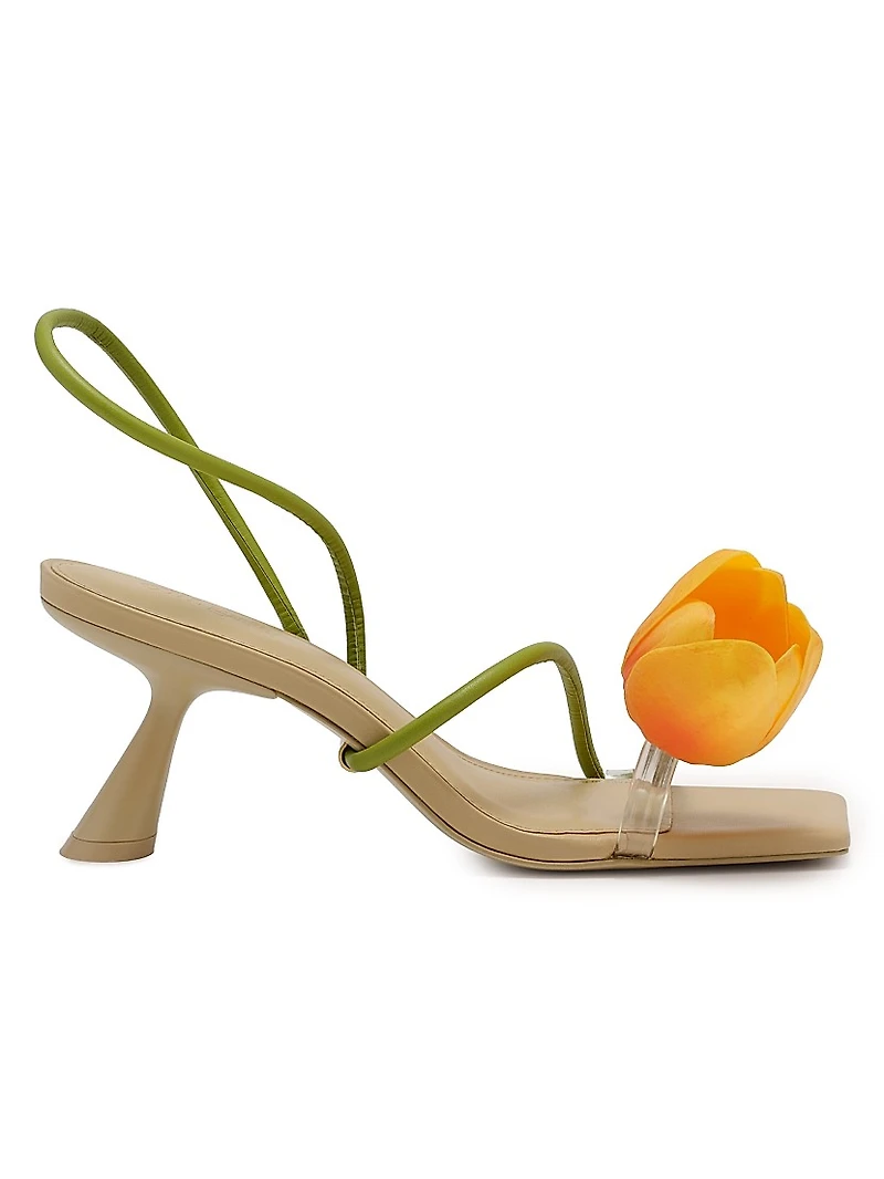 Ria Tulip 80MM Leather Sandals