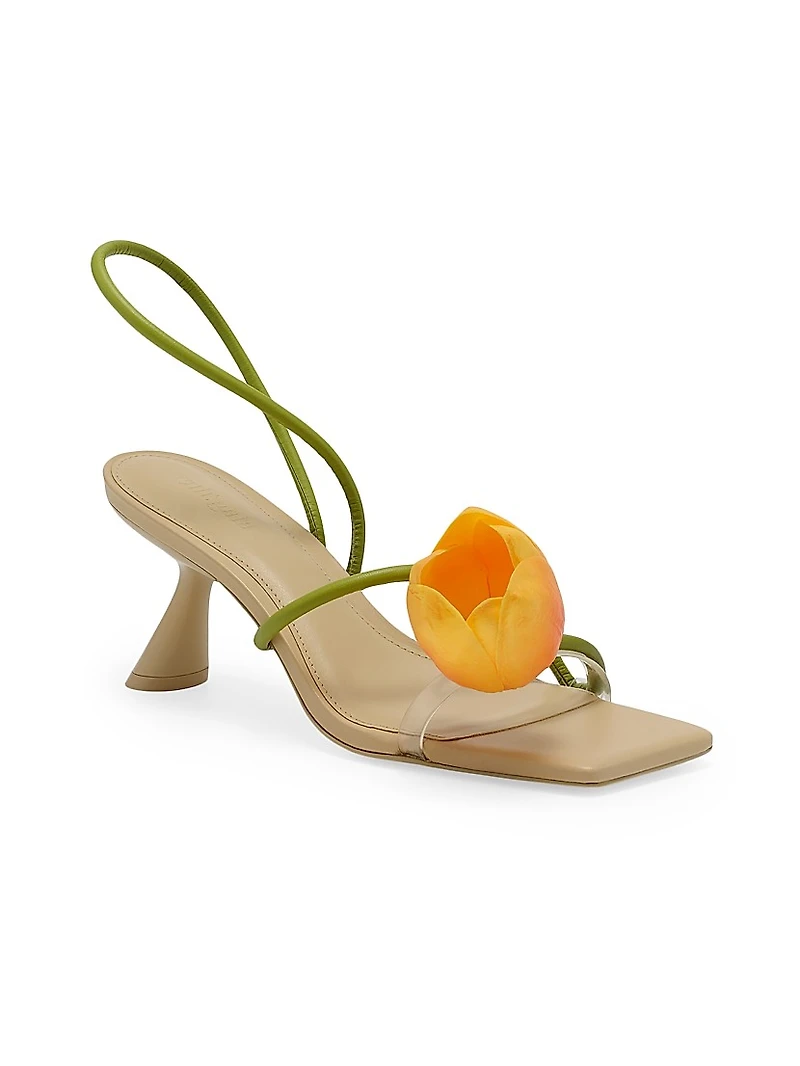 Ria Tulip 80MM Leather Sandals