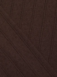 Pointelle Straight-Leg Crop Pants