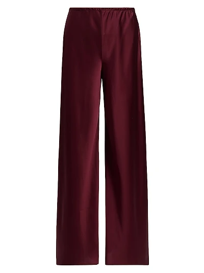 Barb Bias-Cut Satin Pants