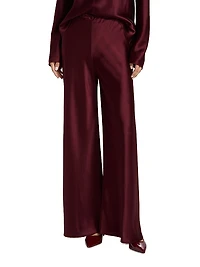 Barb Bias-Cut Satin Pants